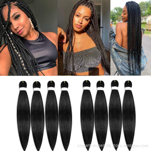 synthetic hair Extensions wholesale EZ braids pre stretched braiding hair